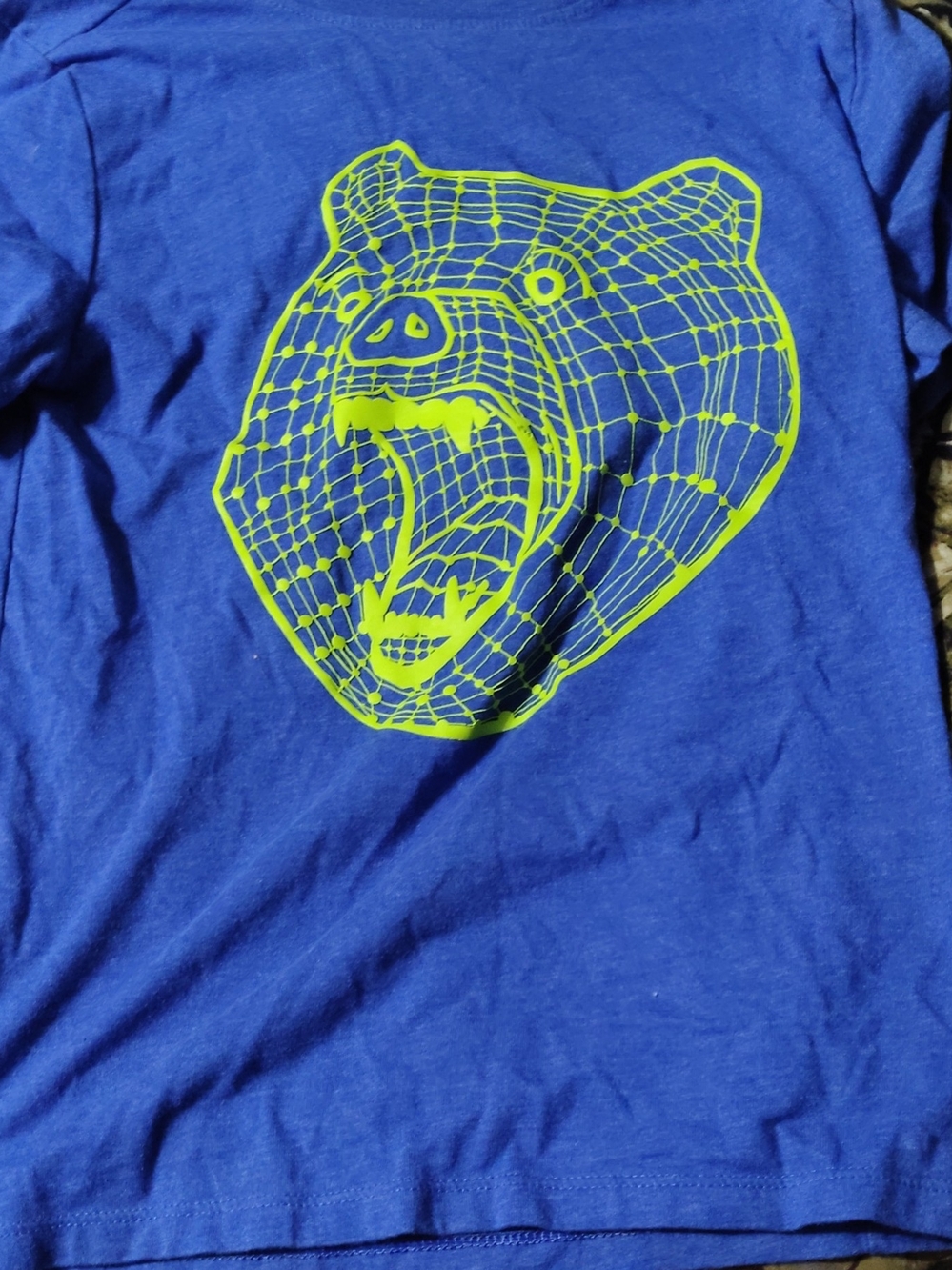 Cat & Jack Royal Blue Tee with Orange Logo Print